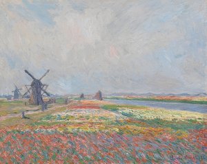 Tulipanmarker nær Haag. 1886 af Claude Monet