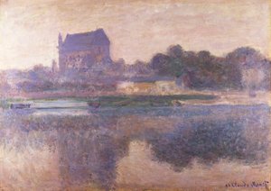 Vernon Kirke i Fog, 1893 af Claude Monet