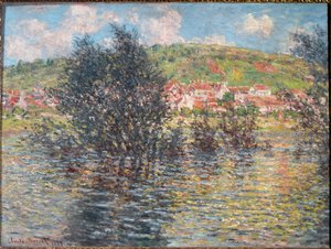 Vetheuil, set fra Lavacourt af Claude Monet
