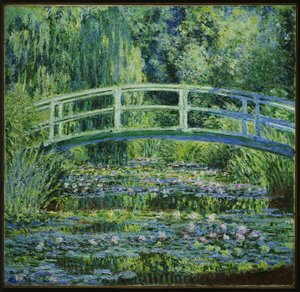 Vandliljer og den japanske bro af Claude Monet