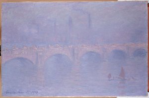 Waterloo Bridge, diset solskin af Claude Monet