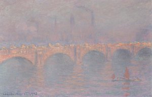 Waterloo Bridge, tilsløret sol af Claude Monet