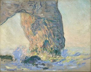 Waves at the Manneporte, ca. 1885 (olie på lærred) af Claude Monet