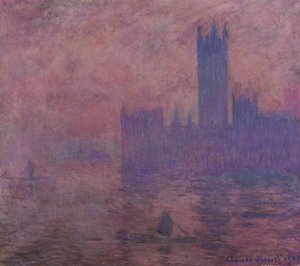 Westminster tårnet af Claude Monet