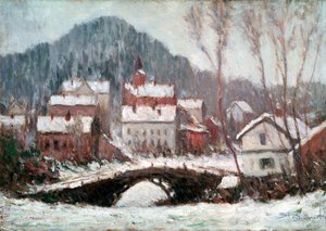 Vinterlandskab, 1895. af Claude Monet