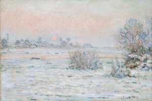 Vintersol ved Lavacourt af Claude Monet