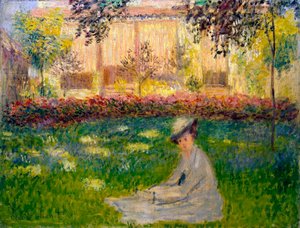 Kvinde i en have, 1876. af Claude Monet