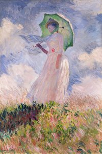 Kvinde med parasol drejet til venstre, 1886