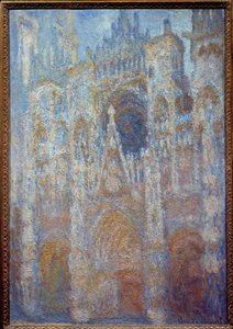 la cathedrale de Rouen, le portal soleil matinal, harmonie bleu Maleri af Claude Monet (1840-1926) 1893 Søn. 0,91 x 0,63 m Paris, musee d