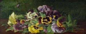 Stedmoderblomster (olie på lærred)