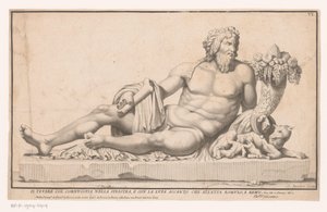 Personificering af Tiberen Antikke statuer (serietitel) af Claude Randon