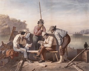 I et dilemma, Mississippi Raftsmen spille kort af Claude Régnier