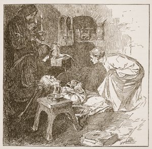 Death of Bede, illustration fra 