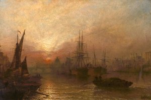 Themsens pool, over Londons Silent Highway, 1890