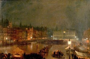 Torchlight Tattoo of Robin Hood Rifles, Nottingham Market Place, 1896