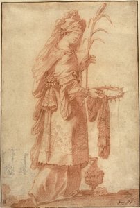 Samian Sibyl, c.1630 af Claude Vignon