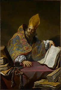 St. Ambrosius, ca. 1623-25 (olie på lærred) af Claude Vignon
