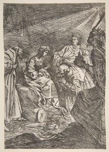 Magiernes tilbedelse, 1619. af Claude Vignon