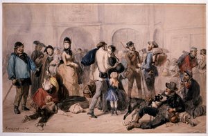 Folkemængde i lobbyen på Gare de Lyon af Andrieux