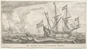 Forskellige skibe og udsigter over Amsterdam (Verscheÿde Schepen en Gesichten van Amstelredam), del II: The Black Bear, a Greenland Whaler