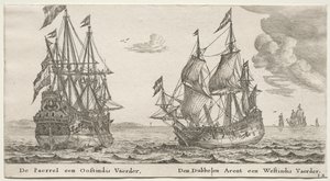 Forskellige skibe og udsigter over Amsterdam (Verscheÿde Schepen en Gesichten van Amstelredam), del II: Perlen og ostindiefareren, Den dobbelte ørn, en vestindiemand
