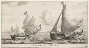 Forskellige skibe og udsigter over Amsterdam (Verscheÿde Schepen en Gesichten van Amstelredam), del II: Two Pier Boats