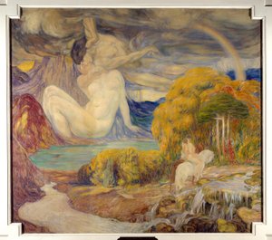 Radioaktivitet, magnetisme Maleri af Helene Dufau (1869-1939) Paris fra det 20. århundrede.