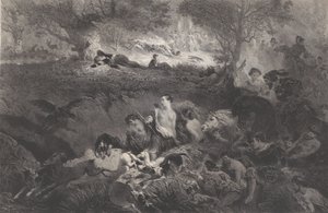 Drømme om jagt, 1858. af Célestin Nanteuil