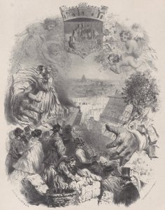 Titelblad for antikke og moderne kunstnere, bind. IX, ca. 1848-62.