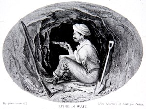 Liggende på lur, illustration fra 