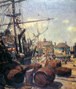 Udrustning af hvalfangeren (olie på lærred) af Clifford Warren Ashley