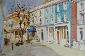 Clarendon Cross, solen i marts 2003 (akvarel) af Clive Wilson