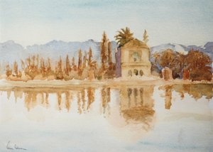 Menara, solnedgang, 2000 (akvarel) af Clive Wilson