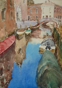 Rio Dei Frari, Vintersol, 2019 (akvarel)