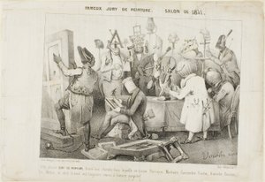 Berømt maleri-jury. Salonen i 1841 af Clément Pruche