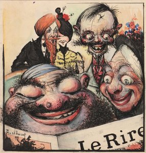 Forsidedesign til magasinet Le Rire, 1896. af Clément Rochel