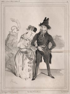 Carnival pochades: Det er enestående! hun fortæller mig, at jeg er Philibert Désormeaux, 1842.