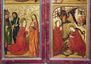 Legenden om Sankt Margaretha, alter fra Sankt Madeleine-klosteret i Strasbourg af Coburg Master