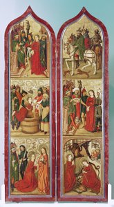 Legenden om Sankt Margaretha, alter fra Sankt Madeleine-klosteret i Strasbourg af Coburg Master