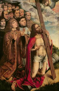 Kristus formidleren med Filip den smukke (1478-1506) og hans følge, venstre panel fra en altertavle (se også 223221)