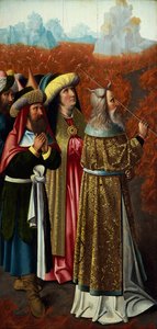 Moses skiller vandet fra Rødehavet, tilskrevet Colijn de Coter (1480-cirka 1525)