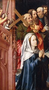 Jomfru Maria med fire apostle,