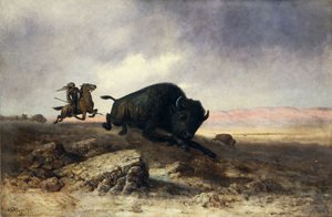 Bøffeljagt af Colin Campbell Cooper