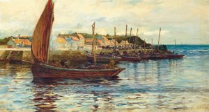 Skibsfart i havnen i Oban, 1892