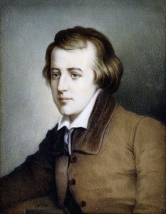 Halvlængde portræt af Heinrich Heine, Venstrevendt, 1820