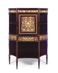 Engelsk elfenbenindlagt palisander og marquetry secretaire, slutningen af det 19. århundrede (palisander & elfenben)