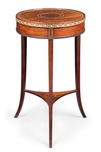 Victoriansk indlagt lejlighedsbord, ca. 1880 (palisander og elfenben)