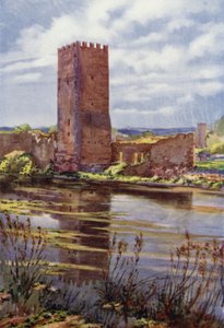 Ruinerne af middelalderborgen i Ninfa af Commendator Formilli