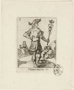 Mercurius, plade seks fra Der VII Planeten af Conrad Meyer