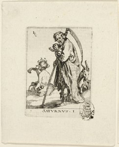 Saturnus, planche 1 fra Der VII Planeten af Conrad Meyer